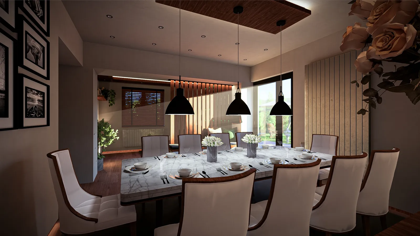Dining table after refurbishment